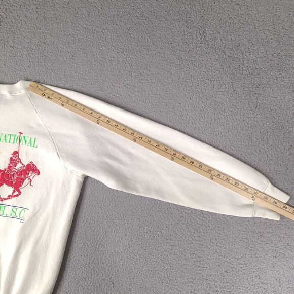 Vintage 1989 Polo International Myrtle Beach SC Sweatshirt Adult XL White USA - Picture 16 of 16